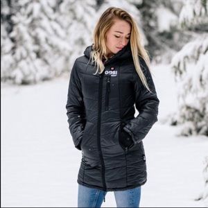 GOBI NWT Retail $239 long black puffer jacket